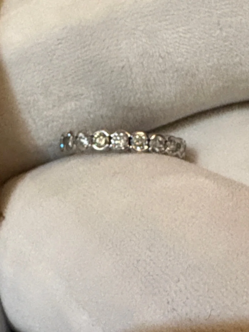 Natural Crushed Ice Diamond Ring